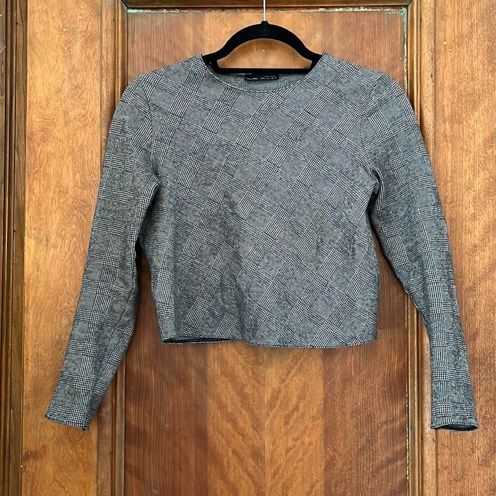 Zara cropped patterned top